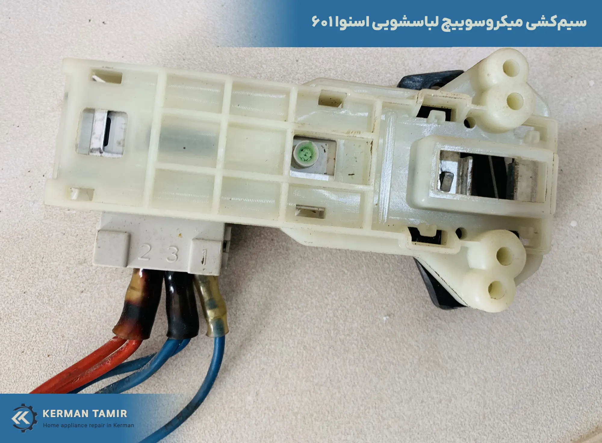 قطعات و راهنمای تعمیر لباسشویی اسنوا SWD-SS601 12 سیمکشی میکروسوئیچ لباسشویی اسنوا SWD-SS601